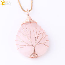 Load image into Gallery viewer, Tree of Life Water Drop Necklace & Pendant