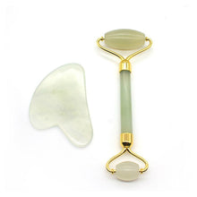 Load image into Gallery viewer, Jade Roller Gua Sha Tools Facial Massager Set For Face Eye Neck Massager Wrinkles Anti Aging