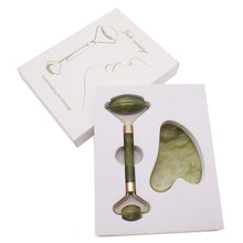 Load image into Gallery viewer, Jade Roller Gua Sha Tools Facial Massager Set For Face Eye Neck Massager Wrinkles Anti Aging