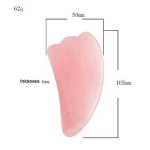 Load image into Gallery viewer, Facial Massager Natural Rose Quartz Jade Roller Gha sha Scraper Genuine Stone Slim Body Lifting Chin Anti Wrinkle Cellulite Tools