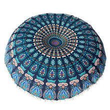 Load image into Gallery viewer, Oversized Mandala Floor Pillows oreillers Round Bohemian Meditation Cover Ottoman Pouf Mandala cushion 80*80cm
