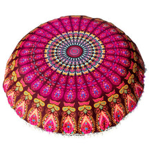 Load image into Gallery viewer, Oversized Mandala Floor Pillows oreillers Round Bohemian Meditation Cover Ottoman Pouf Mandala cushion 80*80cm
