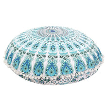 Load image into Gallery viewer, Oversized Mandala Floor Pillows oreillers Round Bohemian Meditation Cover Ottoman Pouf Mandala cushion 80*80cm
