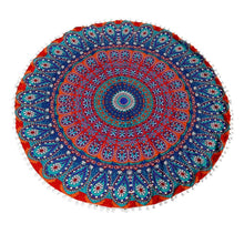 Load image into Gallery viewer, Oversized Mandala Floor Pillows oreillers Round Bohemian Meditation Cover Ottoman Pouf Mandala cushion 80*80cm
