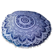 Load image into Gallery viewer, Oversized Mandala Floor Pillows oreillers Round Bohemian Meditation Cover Ottoman Pouf Mandala cushion 80*80cm

