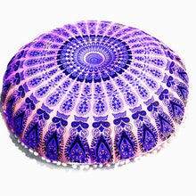 Load image into Gallery viewer, Oversized Mandala Floor Pillows oreillers Round Bohemian Meditation Cover Ottoman Pouf Mandala cushion 80*80cm

