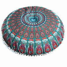 Load image into Gallery viewer, Oversized Mandala Floor Pillows oreillers Round Bohemian Meditation Cover Ottoman Pouf Mandala cushion 80*80cm
