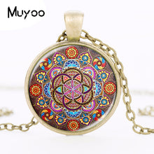 Load image into Gallery viewer, Zen necklace mandala chakra pendant
