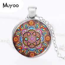 Load image into Gallery viewer, Zen necklace mandala chakra pendant
