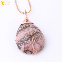 Load image into Gallery viewer, Tree of Life Water Drop Necklace &amp; Pendant
