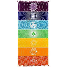 Load image into Gallery viewer, Mandala Boho Stripes Travel Yoga Mat Tapestry
