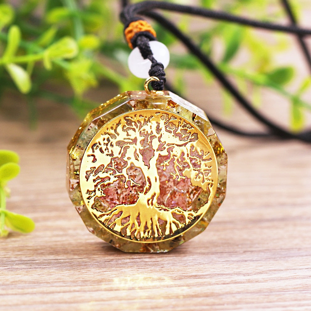 Orgonite  Necklace Tree Of Life Pendant Energy Stone  Reiki Chakra Yoga Necklace Healing Meditation Jewelry