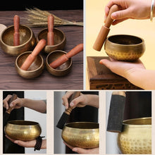 Load image into Gallery viewer, Singing Bowl Hand Hammered Yoga Copper Chakra Meditation
