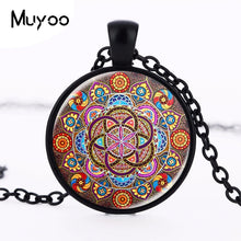 Load image into Gallery viewer, Zen necklace mandala chakra pendant
